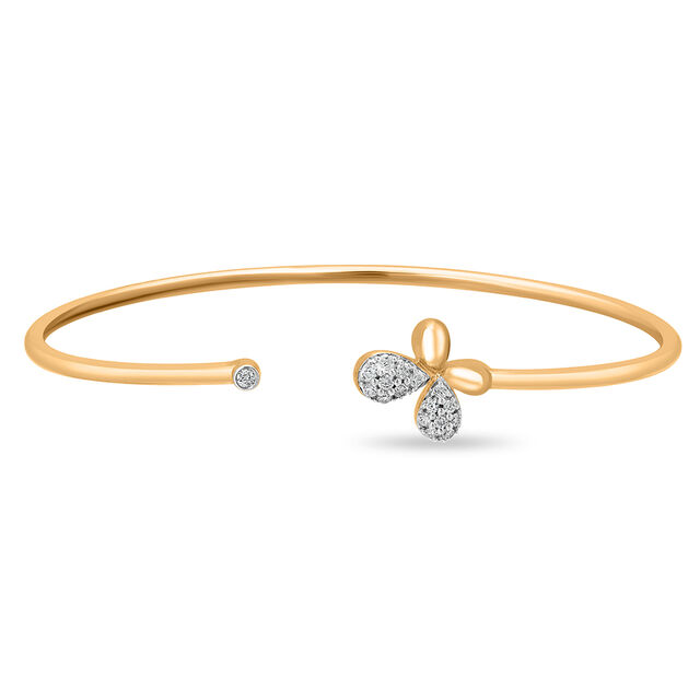 Mamma Mia 14 KT Yellow Gold Free Spirit  Bangle,,hi-res view 2