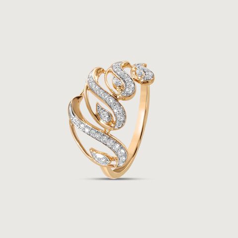 Paisley Twist Diamond Ring