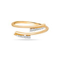 14KT Yellow Gold Sleek Disjointed Diamond Ring,,hi-res view 2