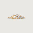 Botanical Tendril 18 Kt Gold & Diamond Ring,,hi-res view 3
