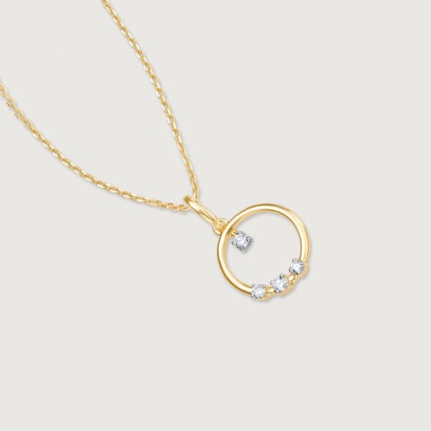 Twinkling Loop Diamond Pendant