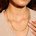 Edgy Link Gold Chain,,hi-res view 2