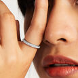 Glitz Shine Silver Finger Ring,,hi-res view 2