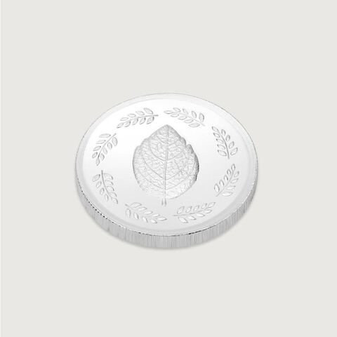 10 GM 999 Sacred Tulsi Leaf silver Coin