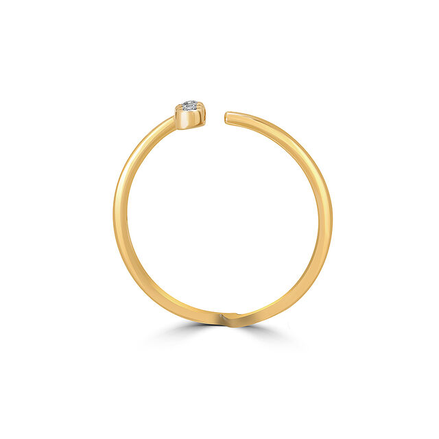 14KT Yellow Gold Summertime Shimmer Adjustable Diamond Ring,,hi-res image number null