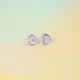 Luminous Facet Quartz Silver Stud Earrings,,hi-res view 1