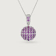Amethyst Splendour Silver Pendant for Women,,hi-res view 2
