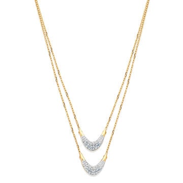 14KT Yellow Gold Waterfall Symphony Blue Topaz Necklace