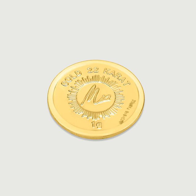 1 GM 22 Karat Stunning Lotus Gold  Coin,,hi-res image number null
