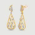 Radiant Flame Diamond Drop Earrings,,hi-res view 4