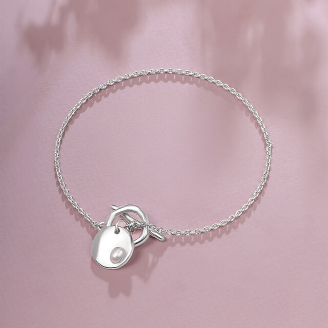 Minimal Chic Silver Bracelet,,hi-res image number null