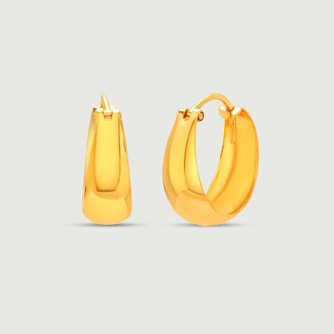 Minimalist Bold Gold Hoop Earrings