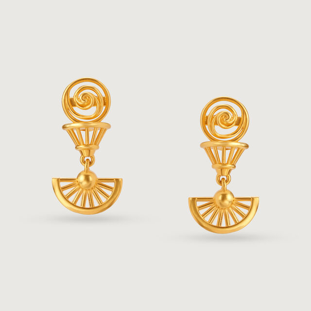 Soulful Enchantment 22KT Gold Drop Earrings,,hi-res image number null