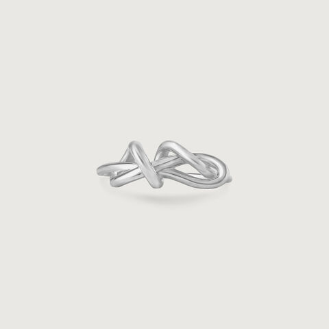 Entwined Knot Silver Ring