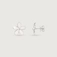 Floral Muse Silver Stud Earrings,,hi-res view 4