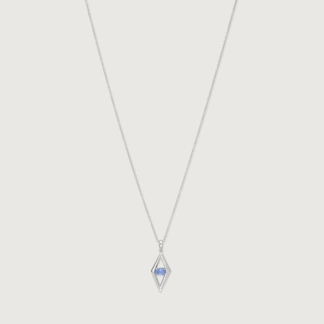 Sleek Geometric Silver Necklace,,hi-res image number null