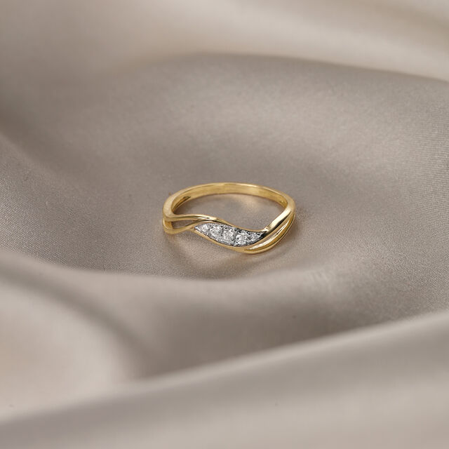 Eternal Flow 14 Kt Gold & Diamond Ring,,hi-res image number null