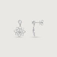 Modern Bloom Silver Drop Earrings,,hi-res view 4