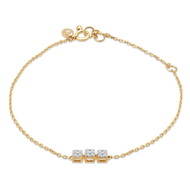 14KT Yellow Gold Glacial Flow Diamond Bracelet,,hi-res image number null