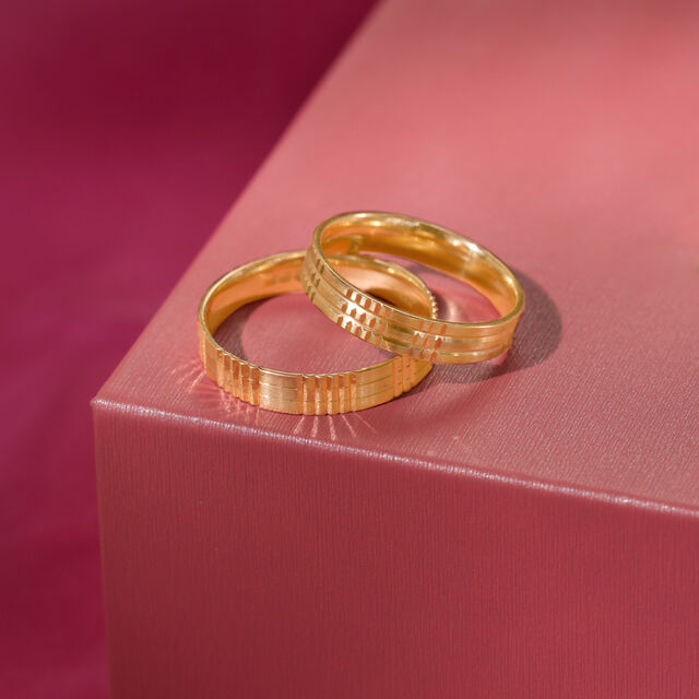Commitment Chronicles Band 18KT Rose Gold Couple Ring -Single Piece,,hi-res image number null