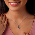 Amethyst & Ivy Bloom Silver Pendant for Women,,hi-res view 1