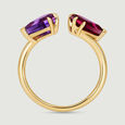 Dynamic Contrasting Amethyst and Garnet Ring,,hi-res view 3
