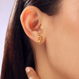 Sculptural Radiant Gold Stud Earrings,,hi-res view 2