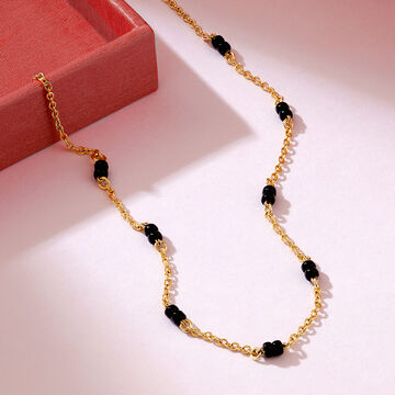 Mia Sutra DIY with Black Bunch Beads Multiple Stacking Charm Chain