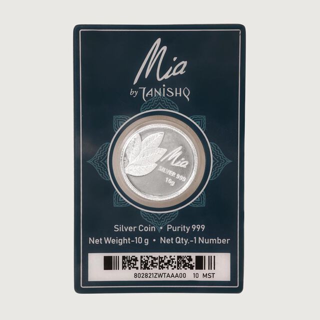 10 GM 999 Mango Leaf Silver Coins,,hi-res image number null
