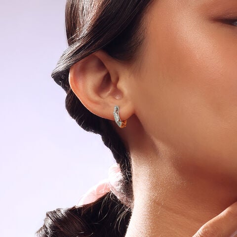 Dual Radiance Ruby & Diamond Hoop Earrings