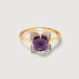 Aurora's Embrace 14KT Amethyst  & Diamond  Finger Ring,,hi-res view 3