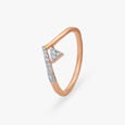 Sleek Twist Diamond Finger Ring,,hi-res view 2