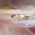 Shimmering Halo Gold & Diamond Finger Ring,,hi-res view 1