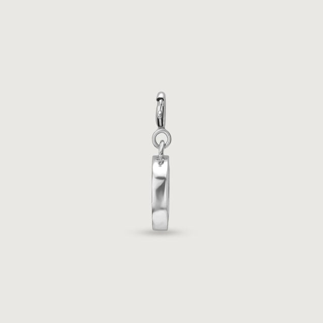 Minimal Initial O Silver Charm,,hi-res image number null