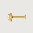 Ethereal Radiance Gold and Diamond Nose Pin,,hi-res view 4