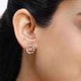 14KT Yellow Gold Shimmering Diamond Stud Earring,,hi-res view 1