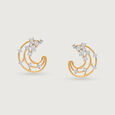Aqua Aura 14 Kt Gold & Diamond Hoop Earrings,,hi-res view 3