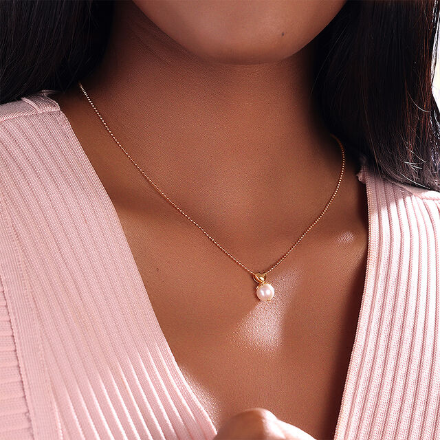 Glow Crush Pearl & Gold Necklace,,hi-res image number null