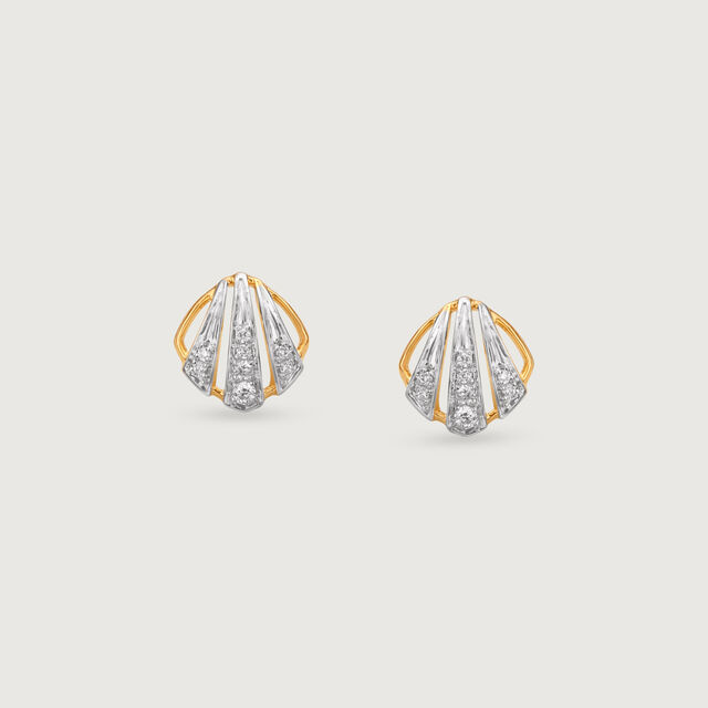 Radiant Arc Diamond Stud Earrings,,hi-res image number null