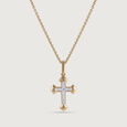 Trinity Cross Gold and Diamond Pendant,,hi-res view 3