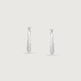 Twisted Beam Silver Hoop Earrings,,hi-res view 5