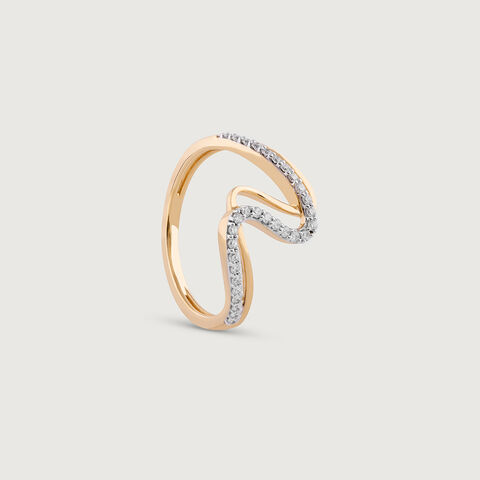 Mystic Wave Gold & Diamond Ring