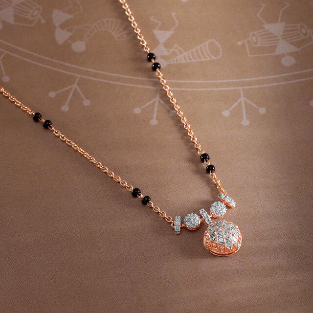 Timeless Treasures 14 Kt Gold and Diamond Mangalsutra,,hi-res image number null