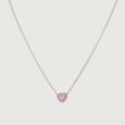 Cheeky Heart Silver Earrings and Necklace Set,,hi-res view 4