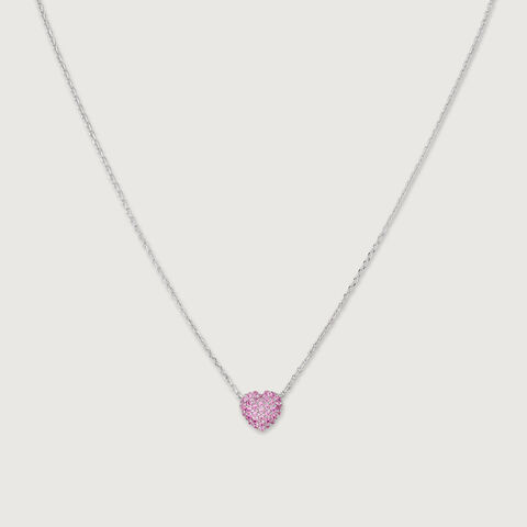 Cheeky Heart Silver Earrings and Necklace Set