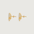 Striking Fanlight Diamond Stud Earrings,,hi-res view 4