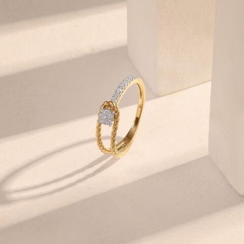 Braided Promise Diamond Ring