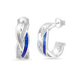 925 Silver Glowing Hoop Earrings,,hi-res view 2