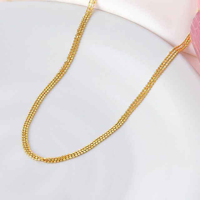 Refined Textured Gold Chain,,hi-res image number null