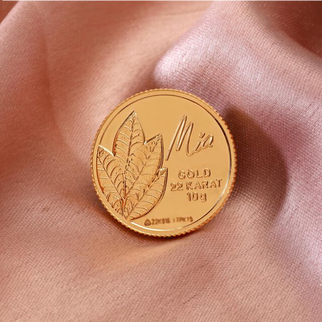 10 GM 22 Karat  Sublime Mango Leaf Gold Coin,,hi-res image number null